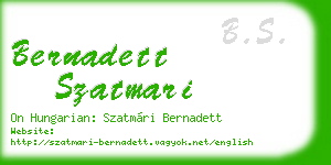 bernadett szatmari business card