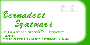 bernadett szatmari business card